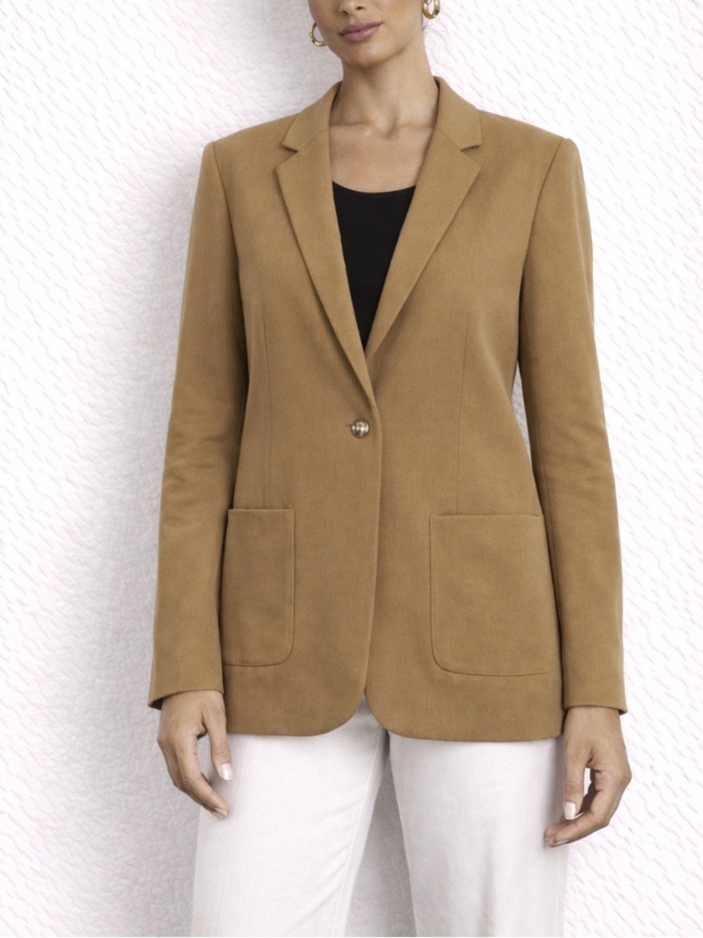 The Row Jacket Boyfriend Blazer Camel Cotton